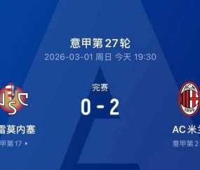 2-0！AC米兰全力反击，复仇升班马克雷莫内塞，意甲近三轮首胜喜迎转机